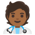 🧑🏾‍⚕️ health worker: medium-dark skin tone display on Google